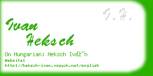 ivan heksch business card